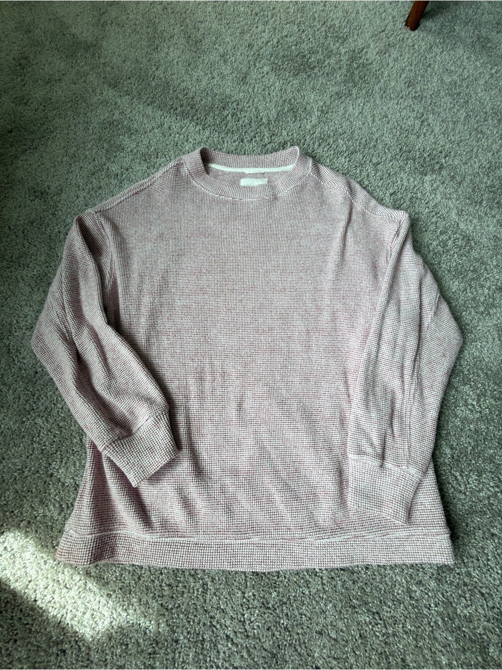 aerie Red and White Crewneck Sweatshirt
